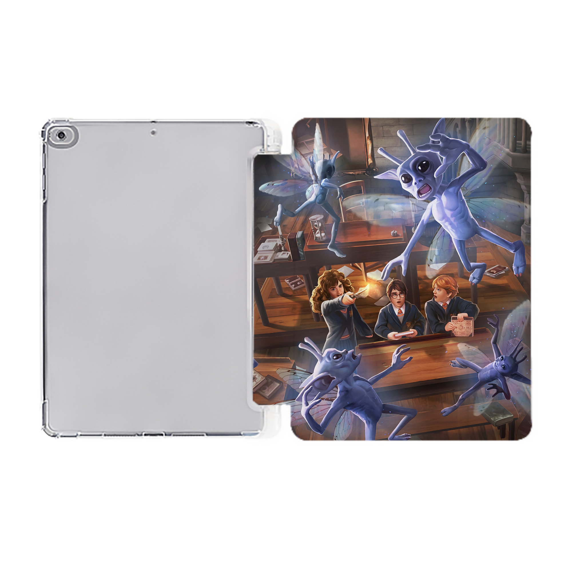 （画像用） Harry Potter ハリー・ポッターシリーズ IPad ケース ペン収納付き 三つ折りスタンド PUレザー×シリコン 対応機種9.5/10.5/10.9インチ